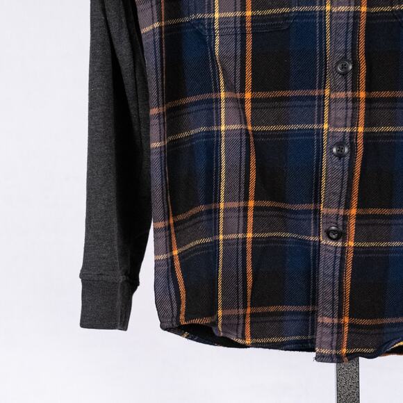 Hooded Shacket Lightweight Jacket Plaid Skater Streetwear Pinkman SZ MEDIUM Y2K - Picture 3 of 6